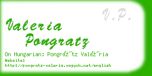 valeria pongratz business card